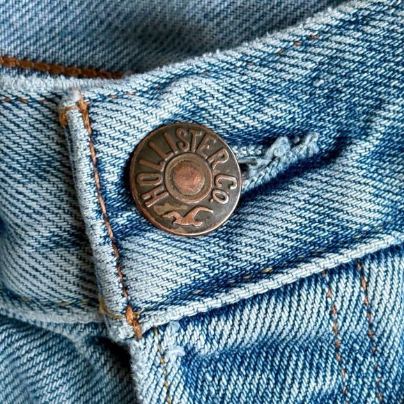 Women's Hollister Distressed Cutoff‎ Jean Shorts | Size 34 (12-14)  | Y2K 90s - Picture 6 of 7